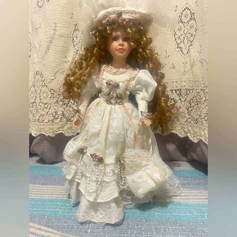 Vintage Elegant porcelain doll